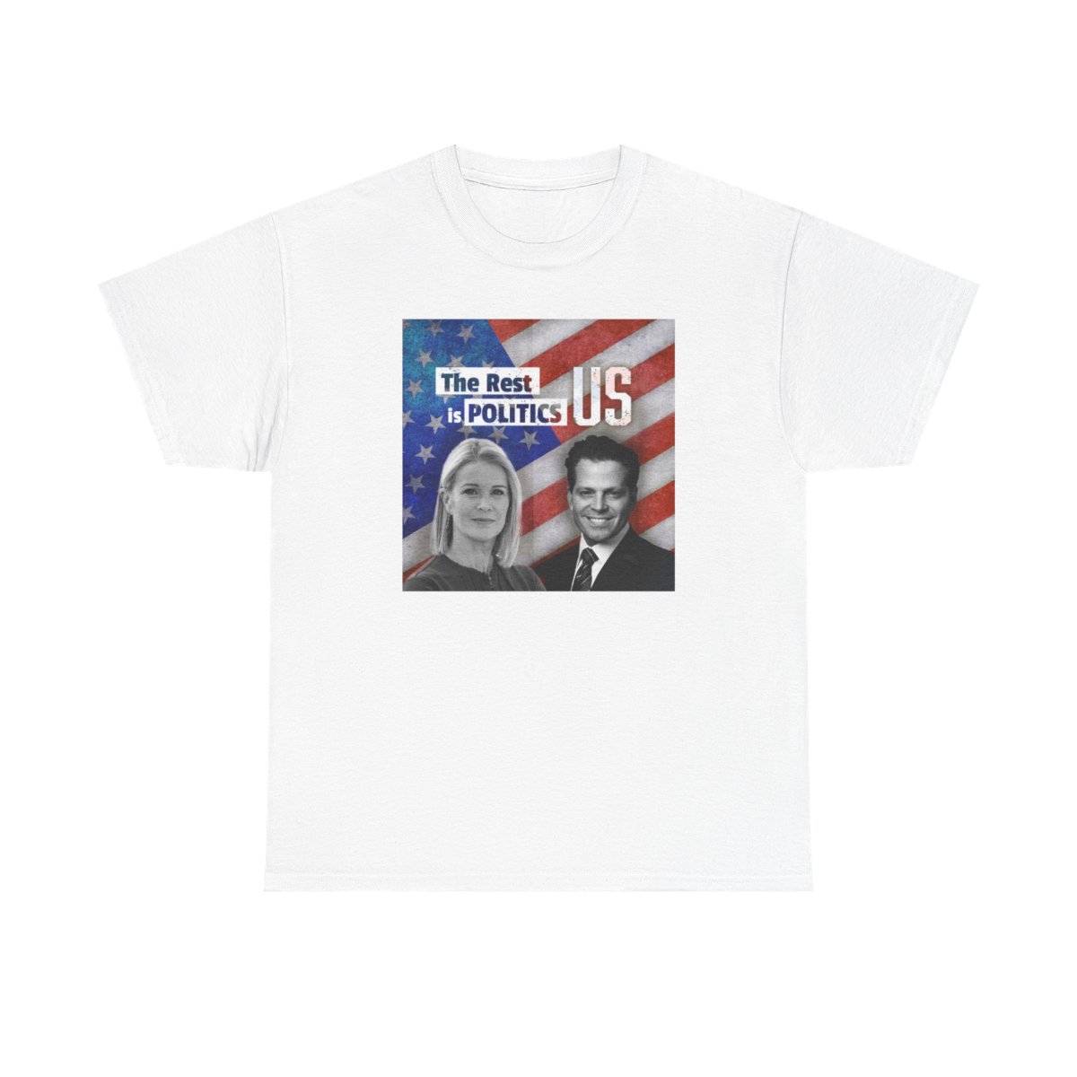 The Rest Is Politics US Tee | Political Campaign Illustration | The Rest is Politics Podcast - alternate angle 2, merchandise